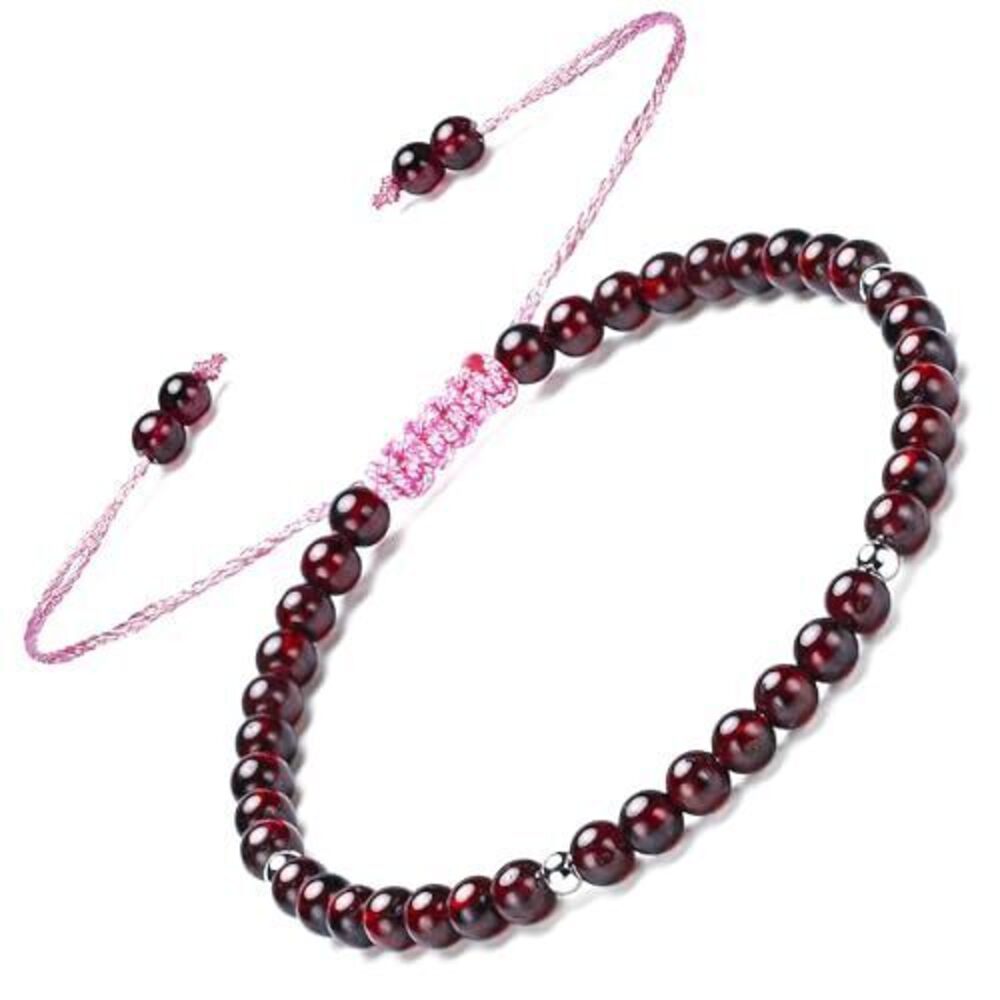 9928 Natural Gemstones Bracelet&925 Sterling Silver/18K Gold│4MM│ 7-9 in